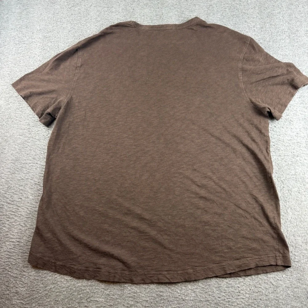 Banana Republic T-Shirt Mens XL Tall Brown Soft Wash Organic Cotton Short Sleeve